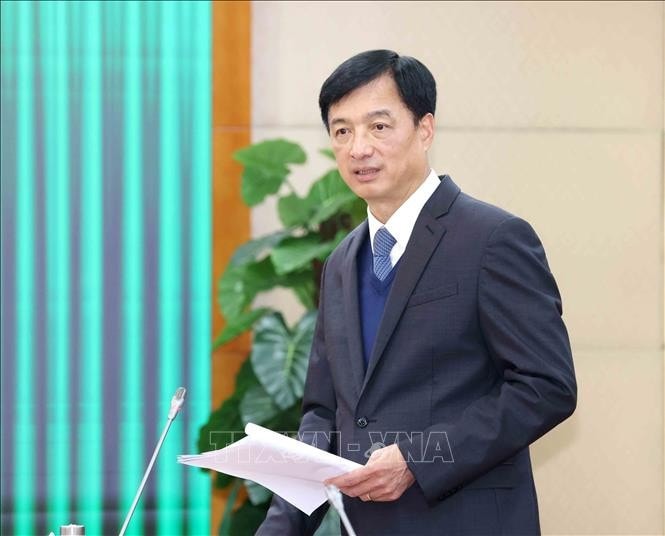 Ủy viên Bộ Chính trị, Bí thư Trung ương Đảng, Chủ nhiệm Ủy ban Kiểm tra Trung ương Nguyễn Duy Ngọc phát biểu tại hội nghị. Ảnh: Phương Hoa/TTXVN