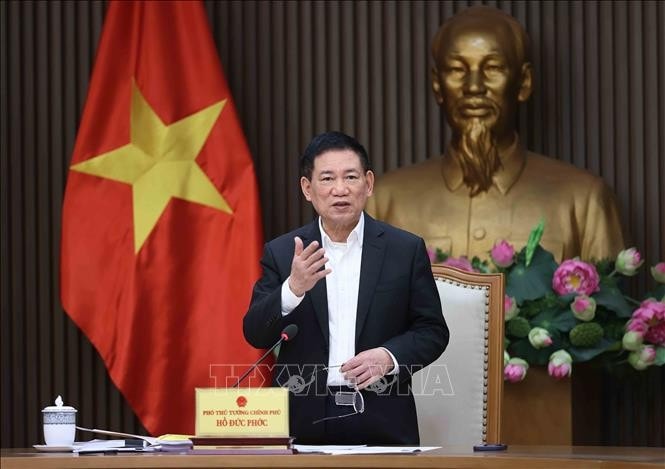 Phó Thủ tướng Chính phủ Hồ Đức Phớc phát biểu. Ảnh: An Đăng/TTXVN