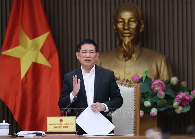 Phó Thủ tướng Hồ Đức Phớc phát biểu. Ảnh: An Đăng/TTXVN