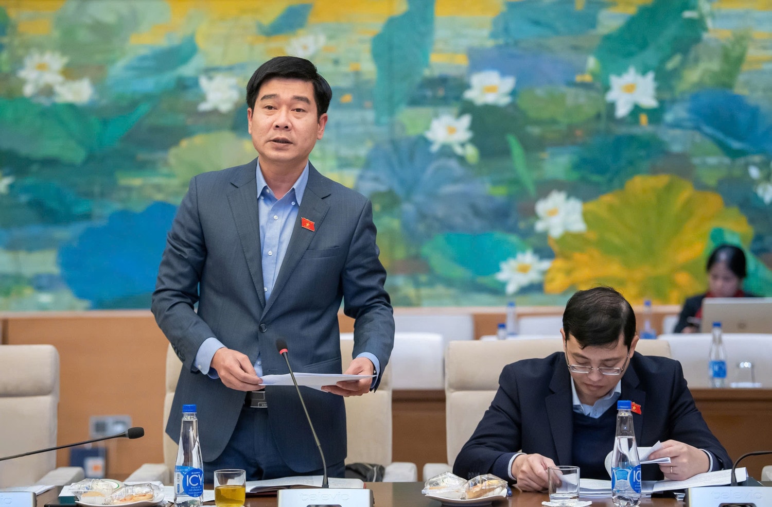 Ủy viên chuyên trách Ủy ban Pháp luật Lê Thanh Hoàn phát biểu