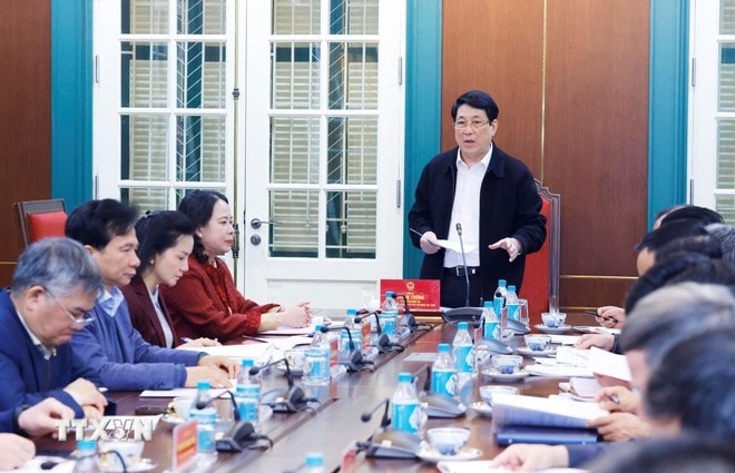 Chủ tịch nước Lương Cường phát biểu chỉ đạo. Ảnh: Lâm Khánh/TTXVN