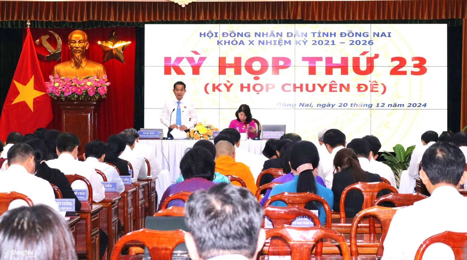 Kỳ họp thứ 23 (kỳ họp chuyên đề), HĐND tỉnh Đồng Nai Khóa X. Ảnh: Hạnh Dung