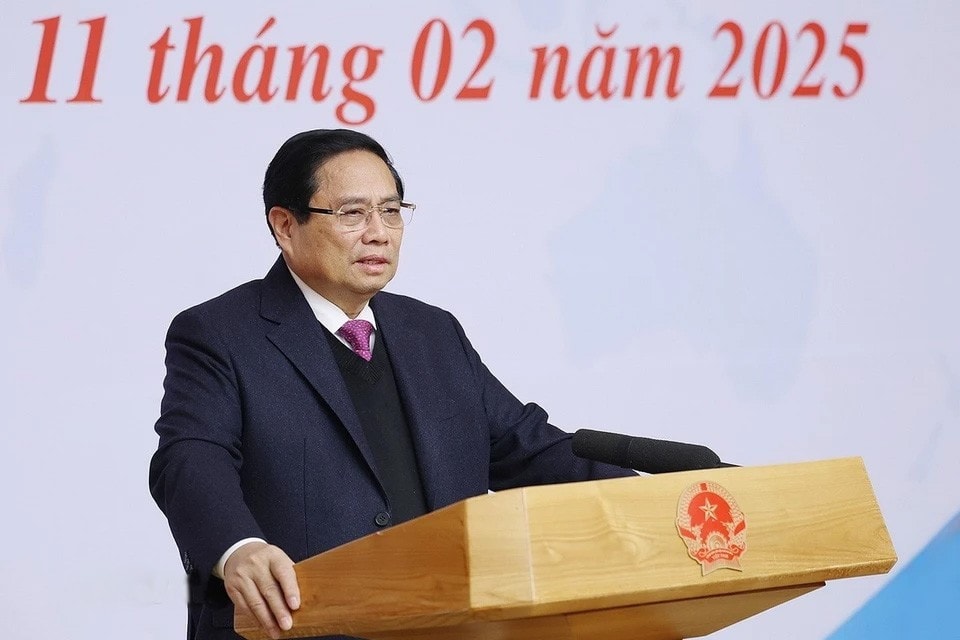 Thủ tướng Phạm Minh Chính khai mạc Hội nghị Thường trực Chính phủ làm việc với các ngân hàng thương mại. Ảnh: Dương Giang/TTXVN