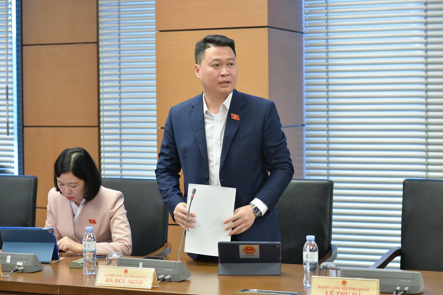 ĐBQH Hà Đức Minh (Lào Cai) phát biểu. Ảnh: Hồ Long