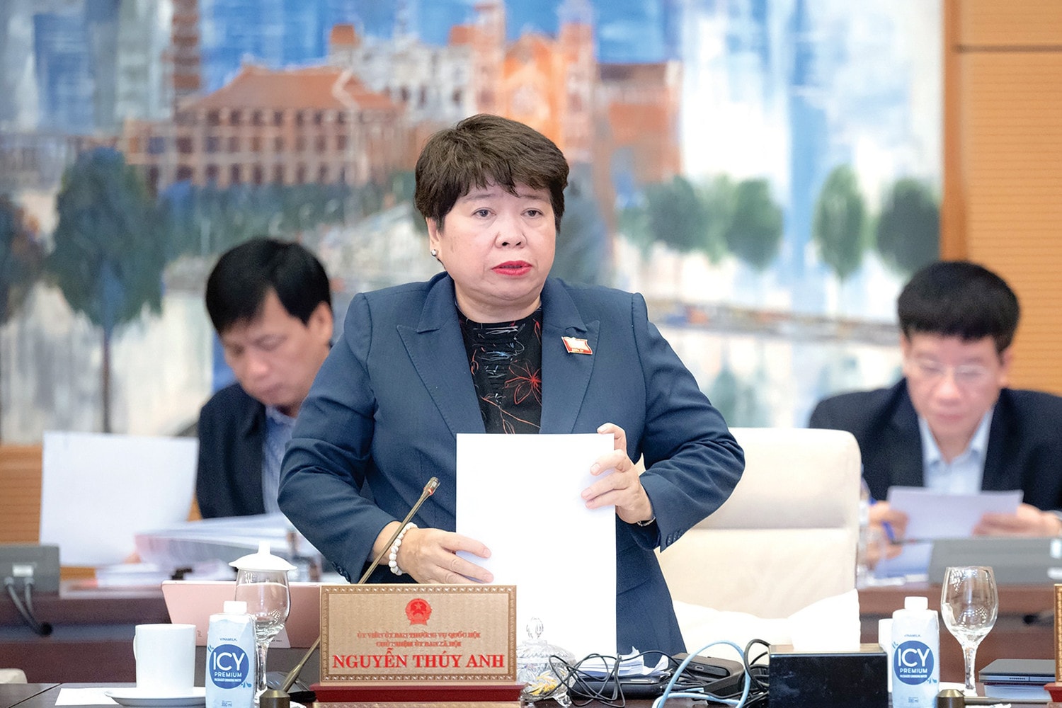 Chủ nhiệm Ủy bạn Xã hội Nguyễn Thúy Anh phát biểu