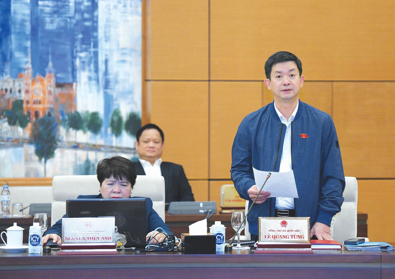 Tổng Thư ký Quốc hội, Chủ nhiệm Văn phòng Quốc hội Lê Quang Tùng phát biểu