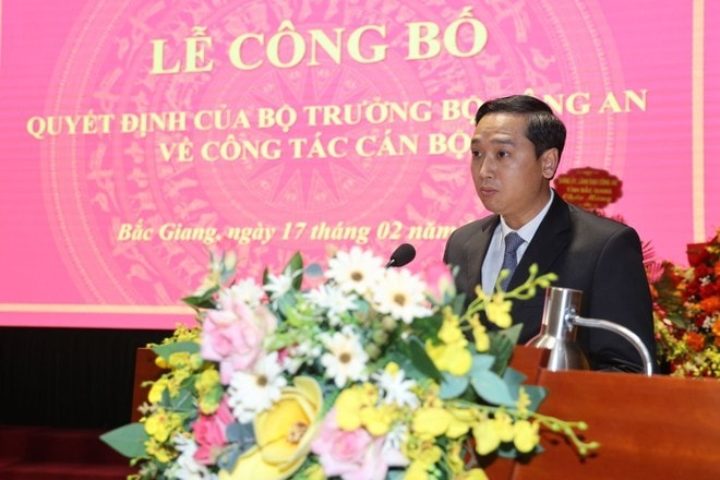 Đồng chí Nguyễn Việt Oanh - Chủ tịch UBND tỉnh Bắc Giang phát biểu tại buổi lễ