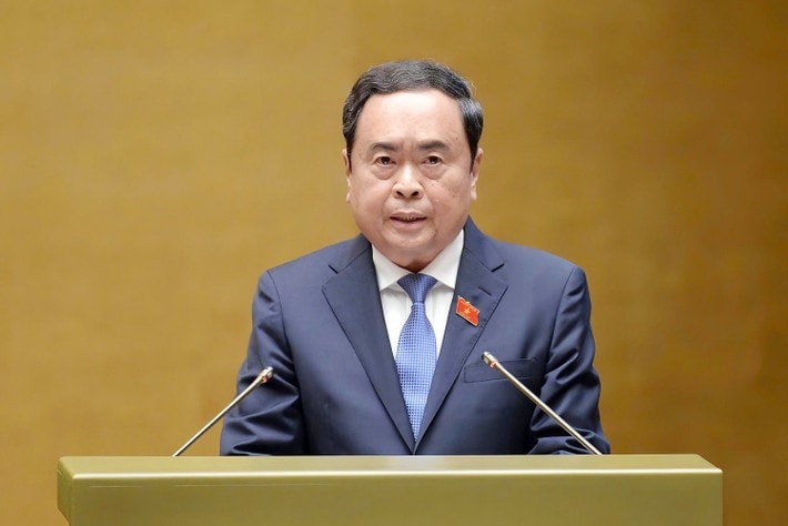 NA Chairman Tran Thanh Man speaks at the session. Photo: Lam Hien ctqh-pb.jpg