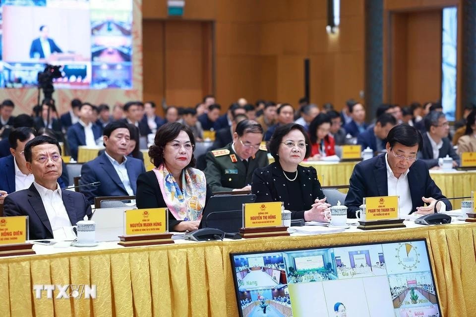 Các đại biểu tham dự Hội nghị Chính phủ với các địa phương về tăng trưởng kinh tế. Ảnh: Dương Giang/TTXVN