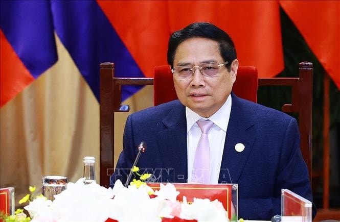 Thủ tướng Phạm Minh Chính phát biểu. Ảnh: Dương Giang/TTXVN