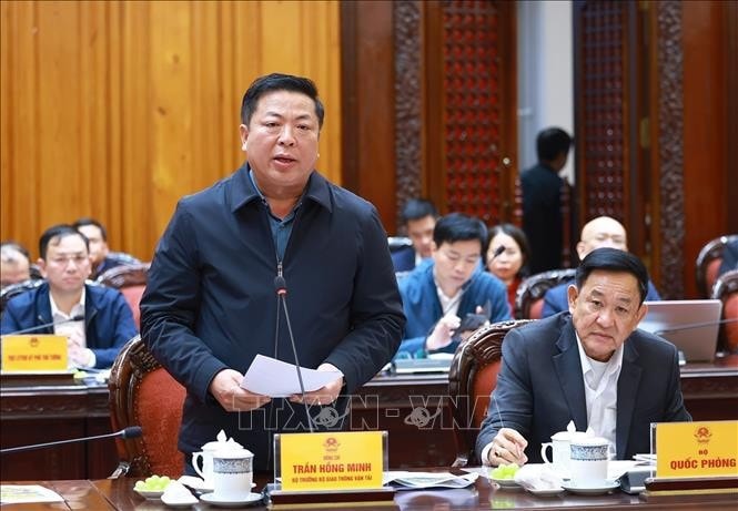 Bộ trưởng Bộ Xây dựng Trần Hồng Minh phát biểu. Ảnh: Dương Giang/TTXVN