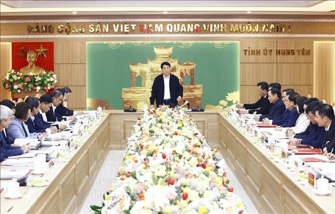 Chủ tịch nước Lương Cường chủ trì hội nghị. Ảnh: Lâm Khánh/TTXVN