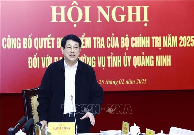 Chủ tịch nước Lương Cường phát biểu chỉ đạo. Ảnh: Lâm Khánh/TTXVN