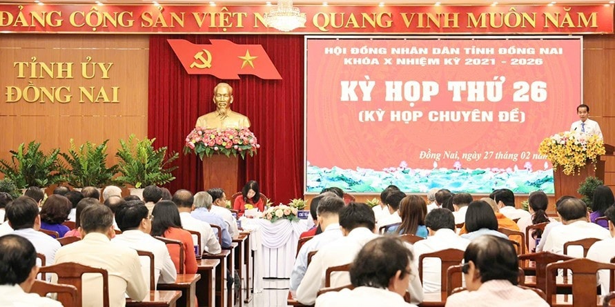 Quang cảnh Kỳ họp thứ 26, HĐND tỉnh Khóa X. Ảnh: Công Nghĩa