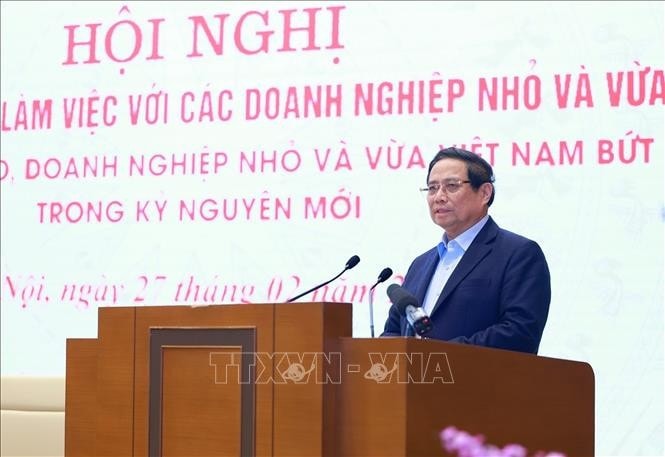 Thủ tướng Phạm Minh Chính phát biểu chỉ đạo. Ảnh: Dương Giang/TTXVN