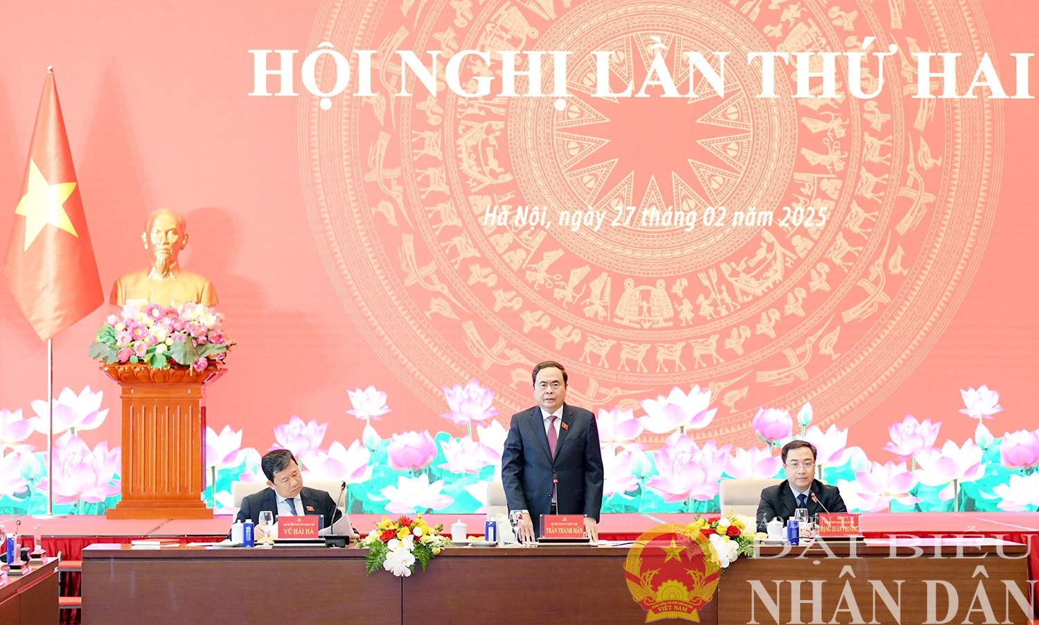 Chủ tịch Quốc hội Trần Thanh Mẫn chủ trì Hội nghị. Ảnh: Lâm Hiển