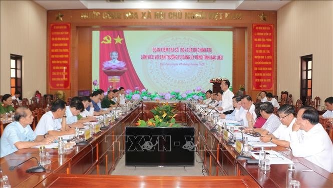 Quang cảnh buổi làm việc. Ảnh: Tuấn Kiệt/TTXVN