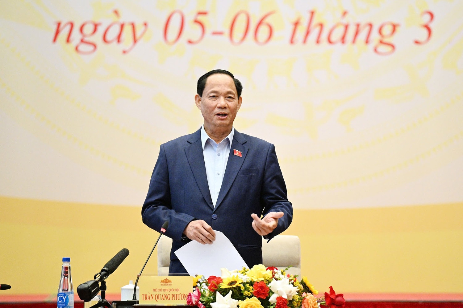 Phó Chủ tịch Quốc hội, Thượng tướng Trần Quang Phương phát biểu