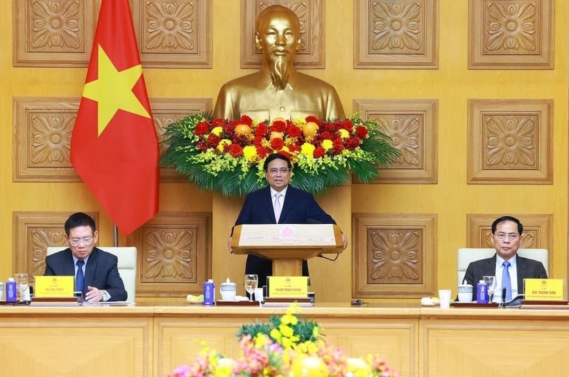 Prime Minister Pham Minh Chinh addresses the dialogue (Photo: VNA) d38f96bc-76b3-461e-b734-9636583aaa95.jpg