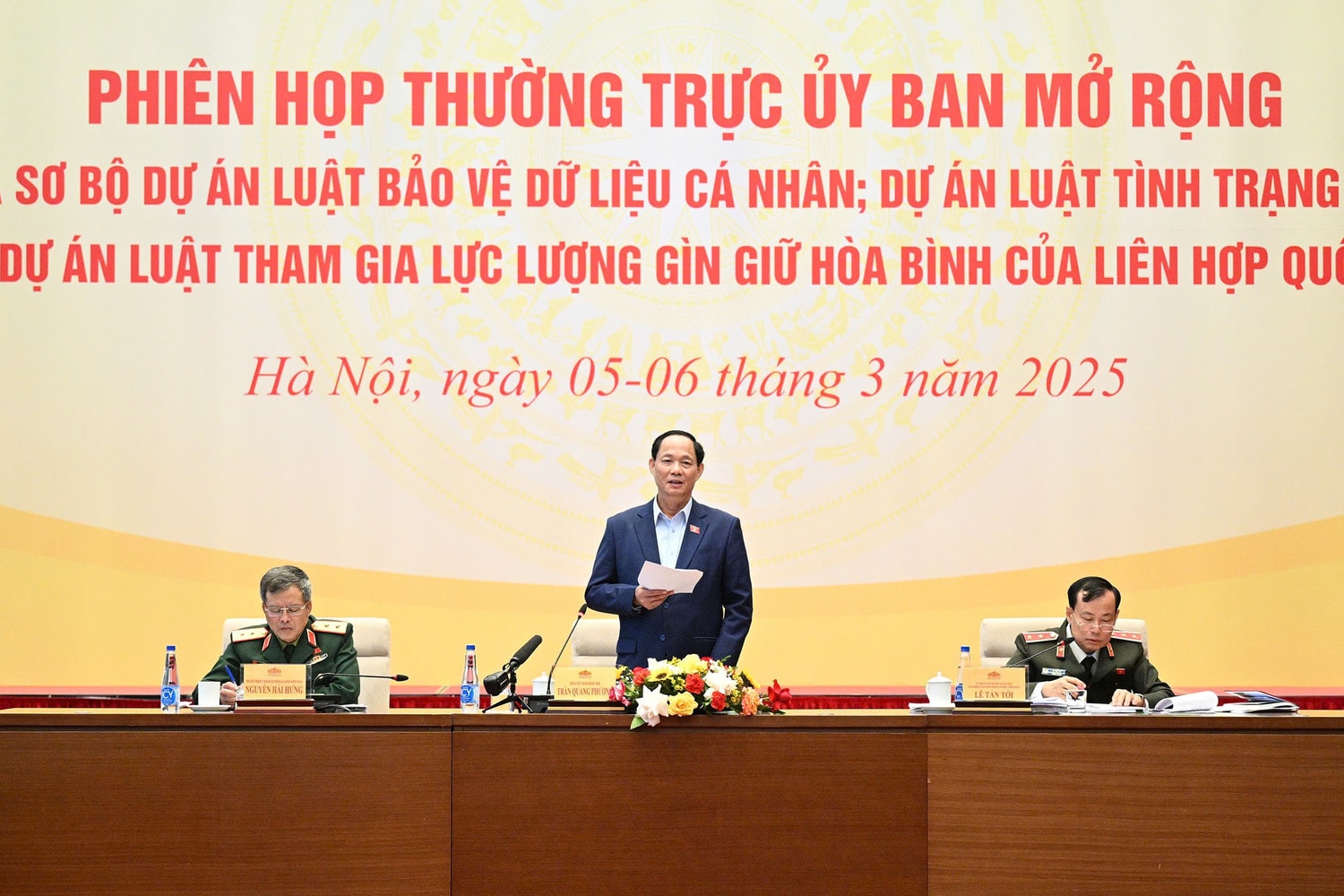 Phó Chủ tịch Quốc hội, Thượng tướng Trần Quang Phương phát biểu
