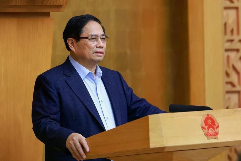 Thủ tướng Phạm Minh Chính khai mạc Phiên họp Chính phủ thường kỳ tháng 2.2025. Ảnh: Dương Giang/TTXVN