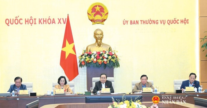 National Assembly Chairman Tran Thanh Man delivers a speech at the meeting. (Photo: Lam Hien) ct2-8852-4360.jpg