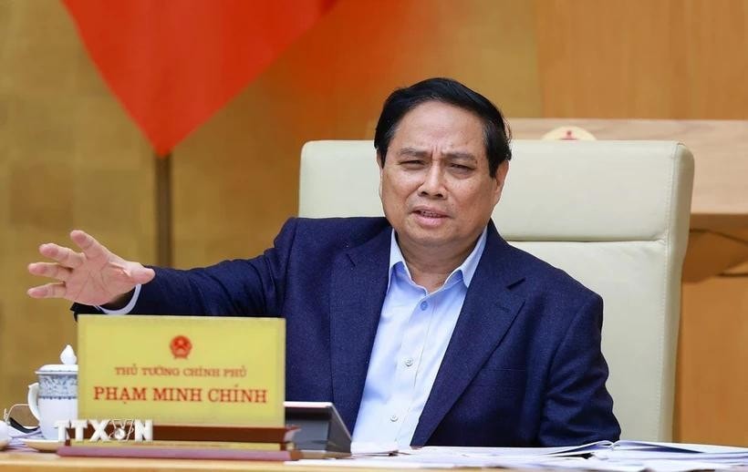 Thủ tướng Phạm Minh Chính chủ trì Phiên họp Chính phủ thường kỳ tháng 2.2025. Ảnh: Dương Giang/TTXVN