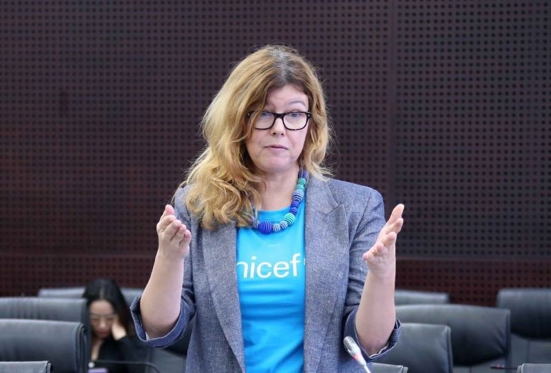 Bà Silvia Danailov, Trưởng Đại diện Quỹ Nhi đồng Liên Hợp Quốc (UNICEF) tại Việt Nam. Ảnh: Trần Lê Lâm/TTXVN