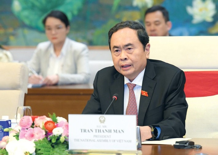 Chairman of the National Assembly Tran Thanh Man speaks at the event. Photo: Lam Hien ctqh-15.jpg