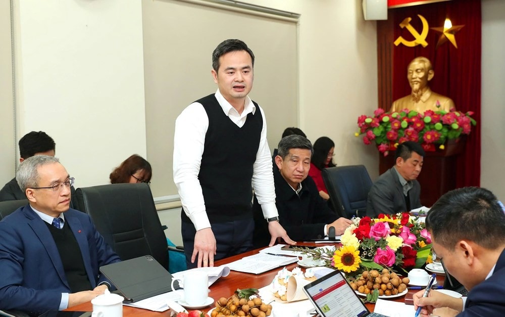 Vụ trưởng Vụ Tổ chức Cán bộ Lê Đức Trung phát biểu