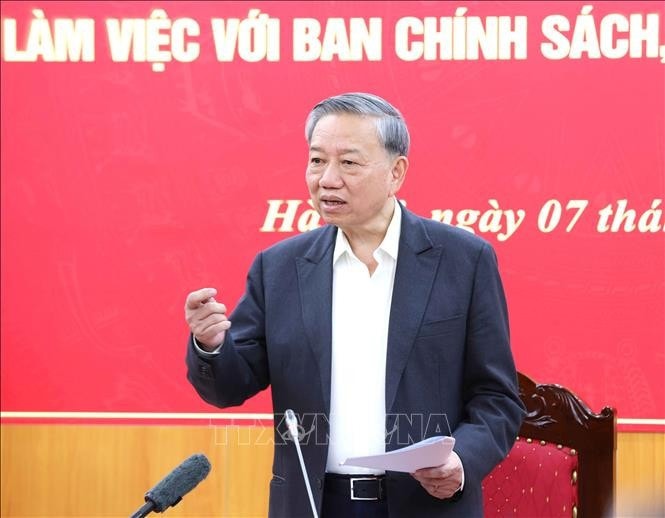 Tổng Bí thư Tô Lâm phát biểu chỉ đạo. Ảnh: Phương Hoa/TTXVN