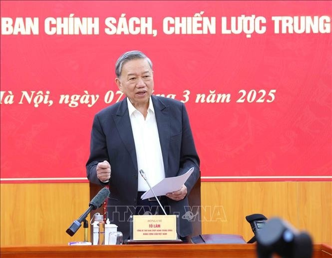 Tổng Bí thư Tô Lâm phát biểu chỉ đạo. Ảnh: Phương Hoa/TTXVN