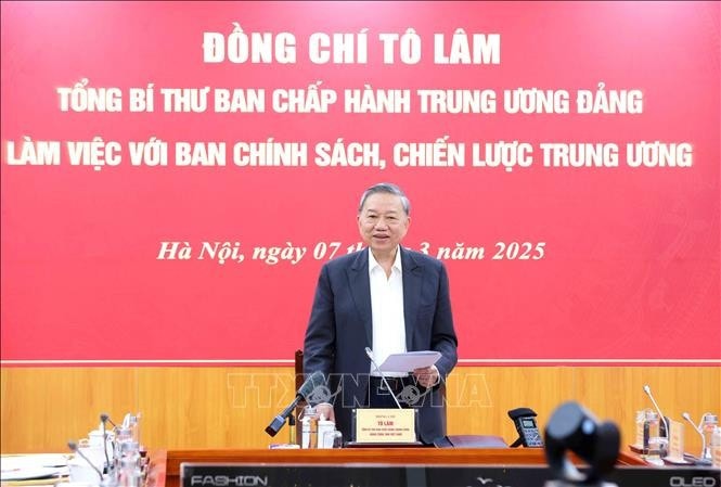 Tổng Bí thư Tô Lâm phát biểu chỉ đạo. Ảnh: Phương Hoa/TTXVN