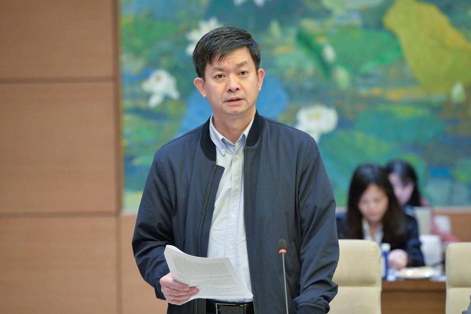 Tổng Thư ký Quốc hội, Chủ nhiệm Văn phòng Quốc hội Lê Quang Tùng phát biểu. Ảnh: Hồ Long