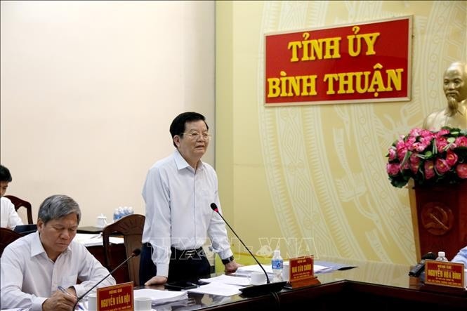 Phó Thủ tướng Chính phủ Mai Văn Chính phát biểu tại buổi làm việc.