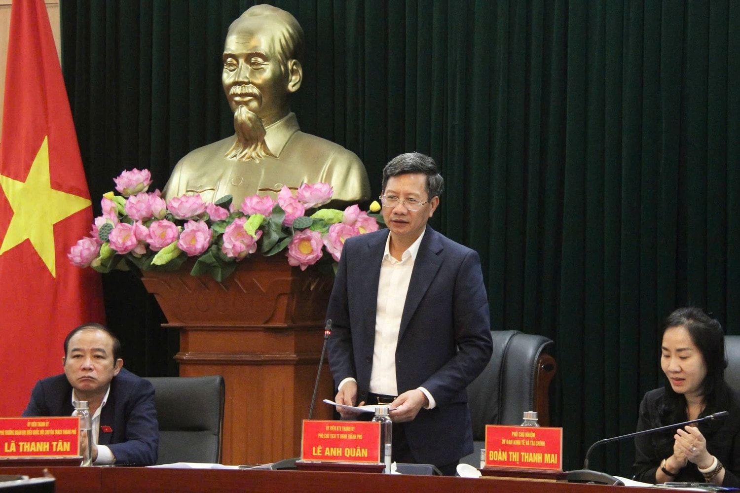 Phó Chủ tịch Thường trực UBND TP. Hải Phòng Lê Anh Quân phát biểu