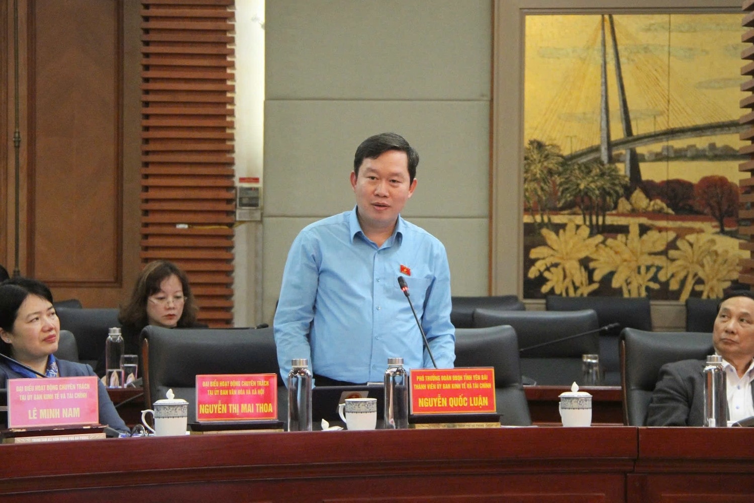 Phó Trưởng Đoàn ĐBQH tỉnh Yên Bái Nguyễn Quốc Luận phát biểu