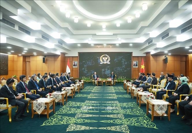 Toàn cảnh buổi hội kiến. Ảnh: Thống Nhất/TTXVN
