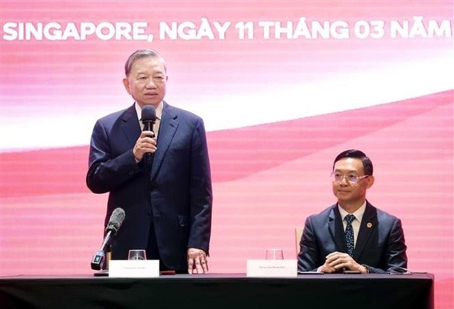 Party General Secretary To Lam speaks at the meeting. (Photo: VNA) Party General Secretary To Lam speaks at the meeting. (Photo: VNA)