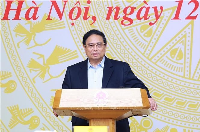 Thủ tướng Phạm Minh Chính kết luận phiên họp. Ảnh: Dương Giang/TTXVN