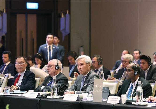 Đại diện doanh nghiệp Singapore tham dự tọa đàm. Ảnh: Thống Nhất/TTXVN