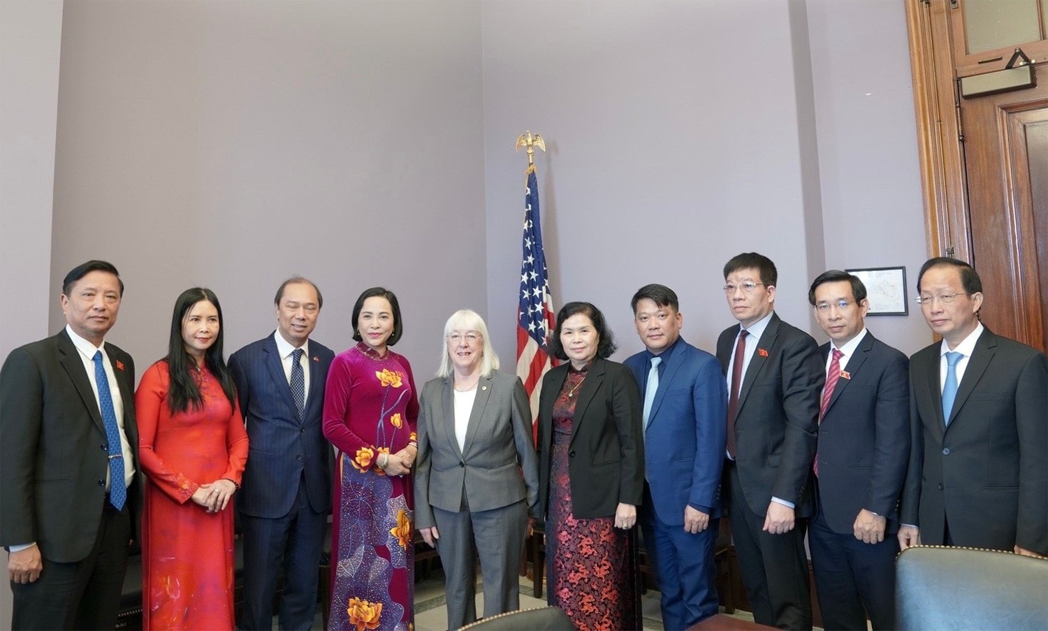 Phó Chủ tịch Quốc hội Nguyễn Thị Thanh gặp Thượng nghị sỹ Hoa Kỳ Patricia Murray. Ảnh: VOV