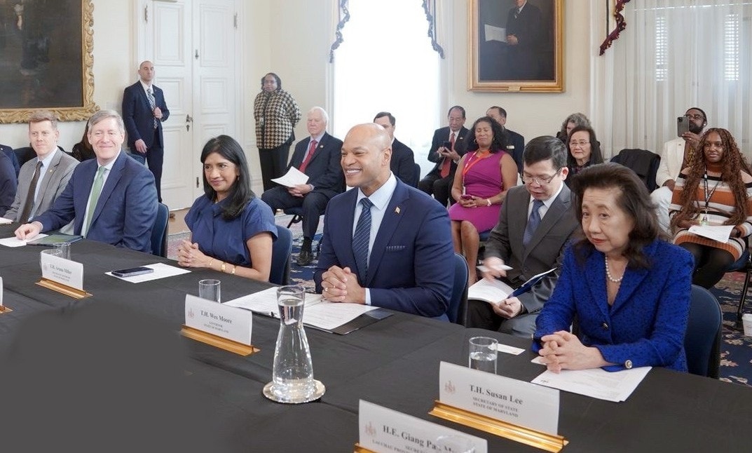 Thống đốc bang Maryland Wes Moore phát biểu. Nguồn: VOV