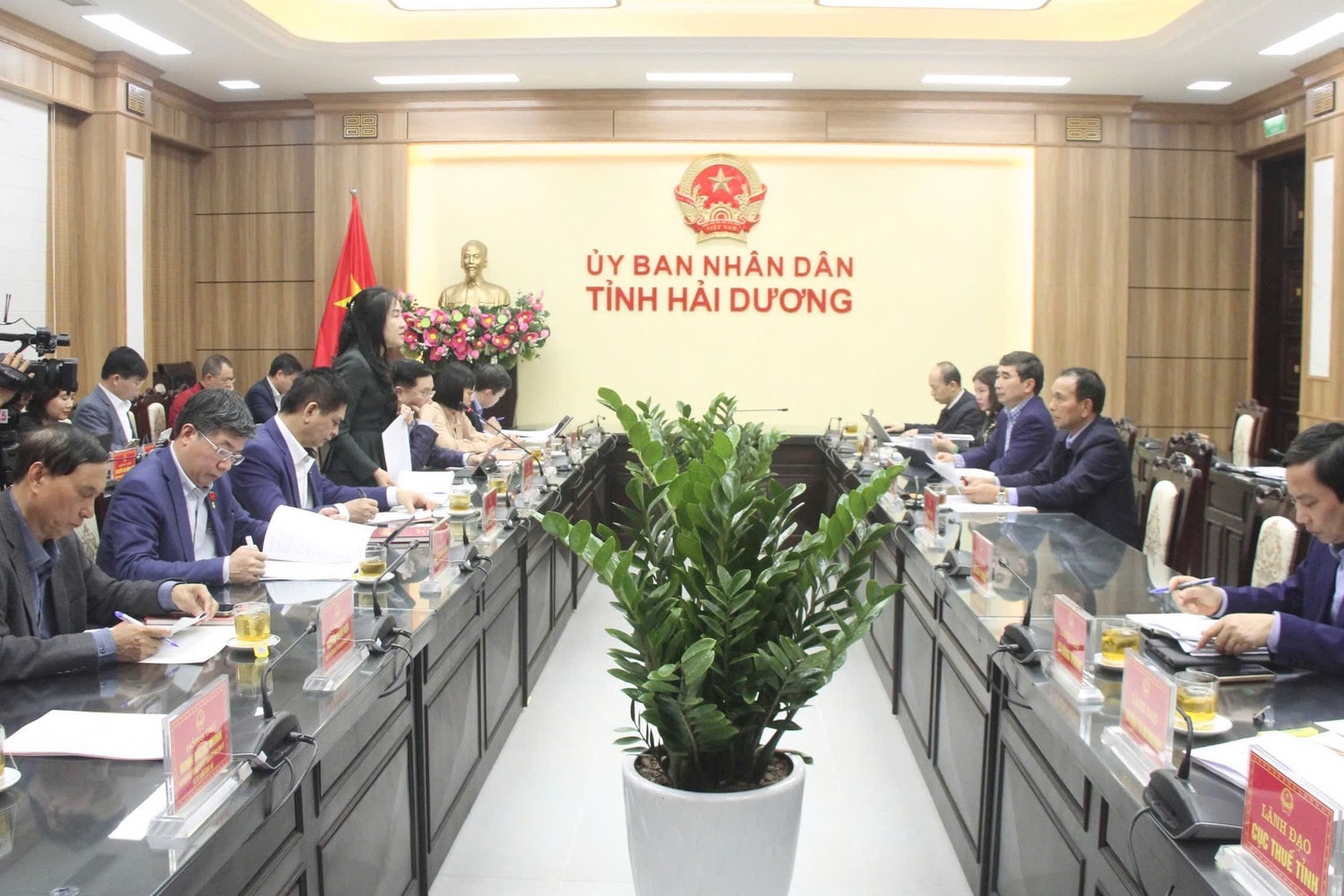 Toàn cảnh cuộc làm việc. Ảnh: Minh Trang
