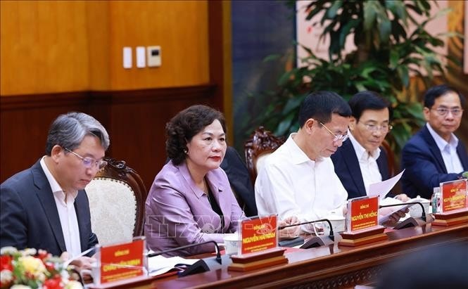 Các đại biểu tham dự buổi làm việc. Ảnh: Dương Giang/TTXVN