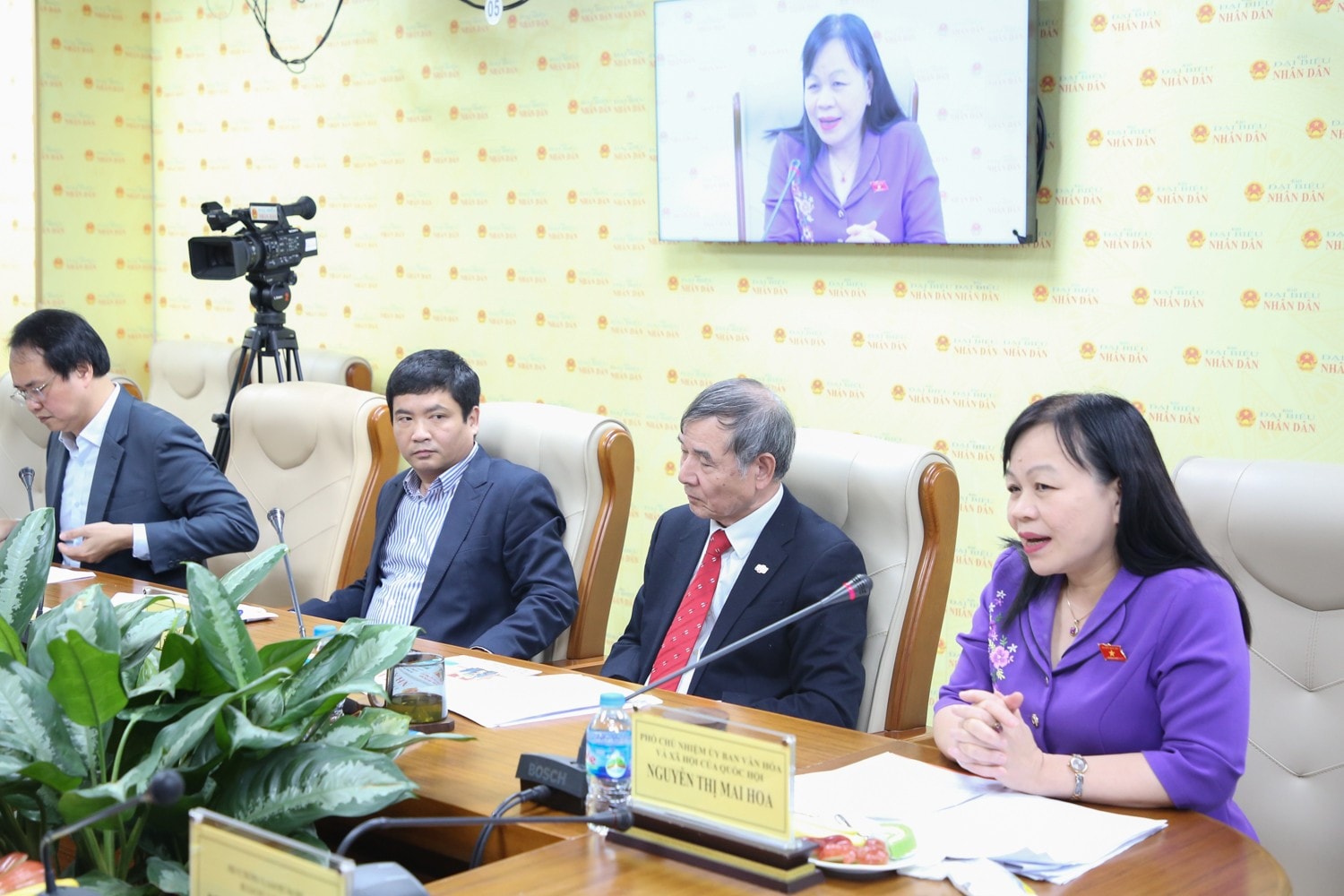Phó Chủ nhiệm Ủy ban Văn hóa và Xã hội, TS. Nguyễn Thị Mai Hoa chia sẻ tại tọa đàm. Ảnh: Duy Thông