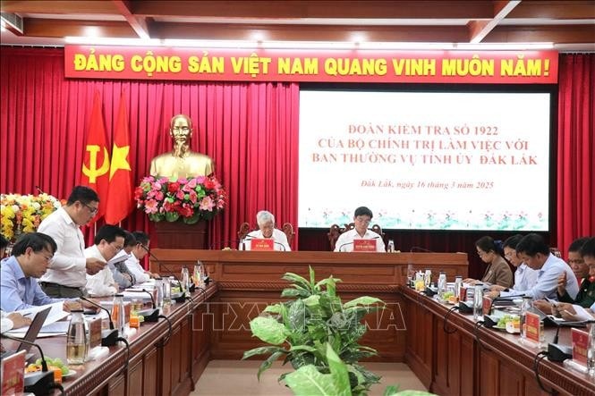 Quang cảnh buổi làm việc. Ảnh: Tuấn Anh/TTXVN