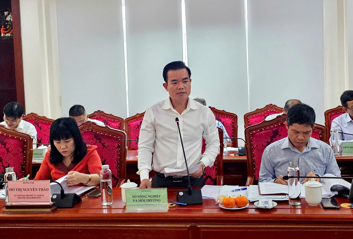 Phó Giám đốc Phụ trách Sở Nông nghiệp và Môi trường Phú Yên phát biểu