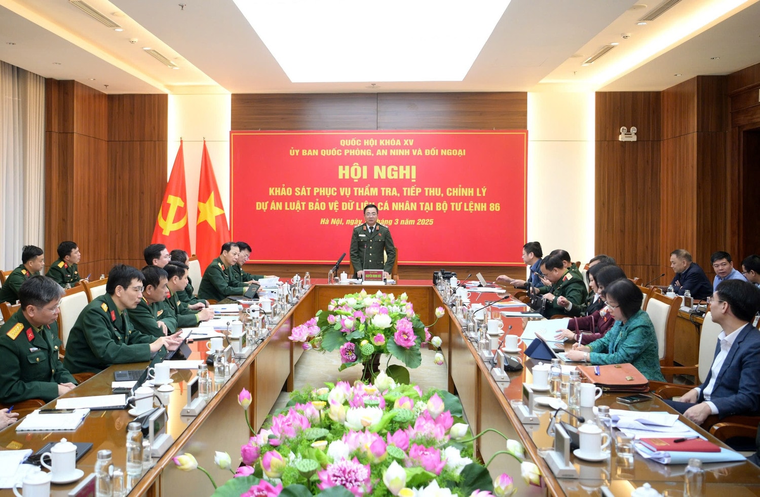 Quang cảnh cuộc làm việc của Đoàn khảo sát Ủy ban Quốc phòng, An ninh và Đối ngoại với Bộ Tư lệnh 86