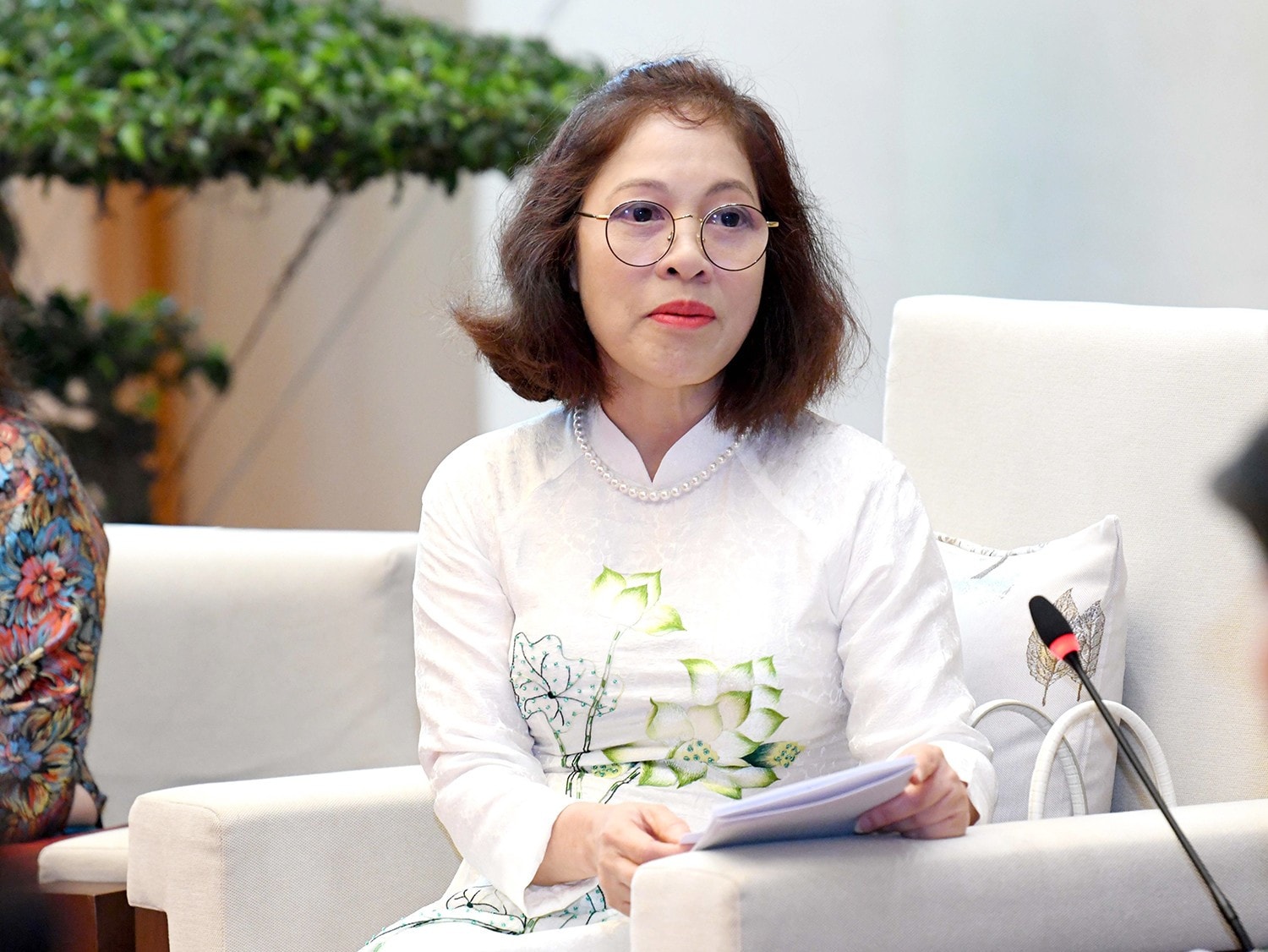 Phu nhân Phó Thủ tướng, Bộ trưởng Ngoại giao Vũ Thị Bích Ngọc báo cáo về hoạt động của Nhóm Phụ nữ cộng đồng ASEAN